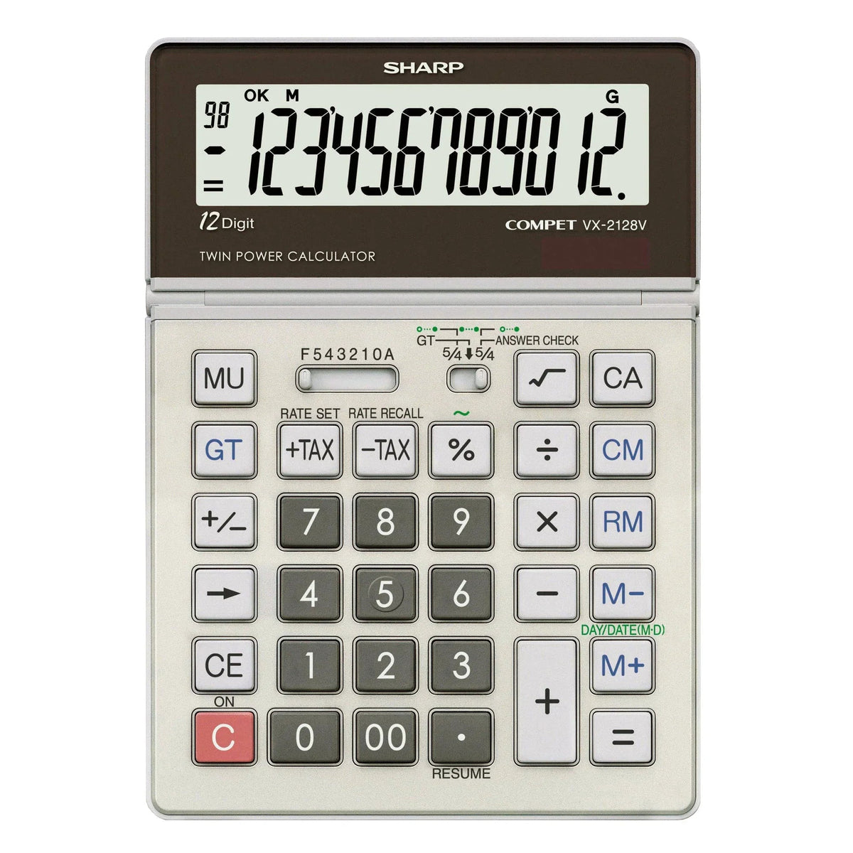 Sharp 12-Digit Commercial Desktop Calculator with Answer Check and Kickstand Highlights: