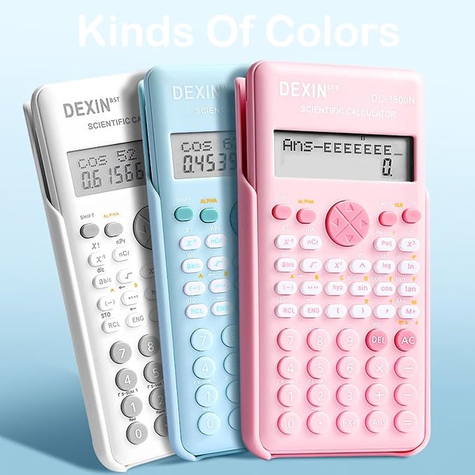 Scientific Calculators for Students, 240 Functions 2-Line Standard Scientific Calculator, Cute School Office Supplies,Math Calculator for School (Purple)