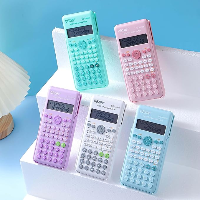 Scientific Calculators for Students, 240 Functions 2-Line Standard Scientific Calculator, Cute School Office Supplies,Math Calculator for School (Purple)