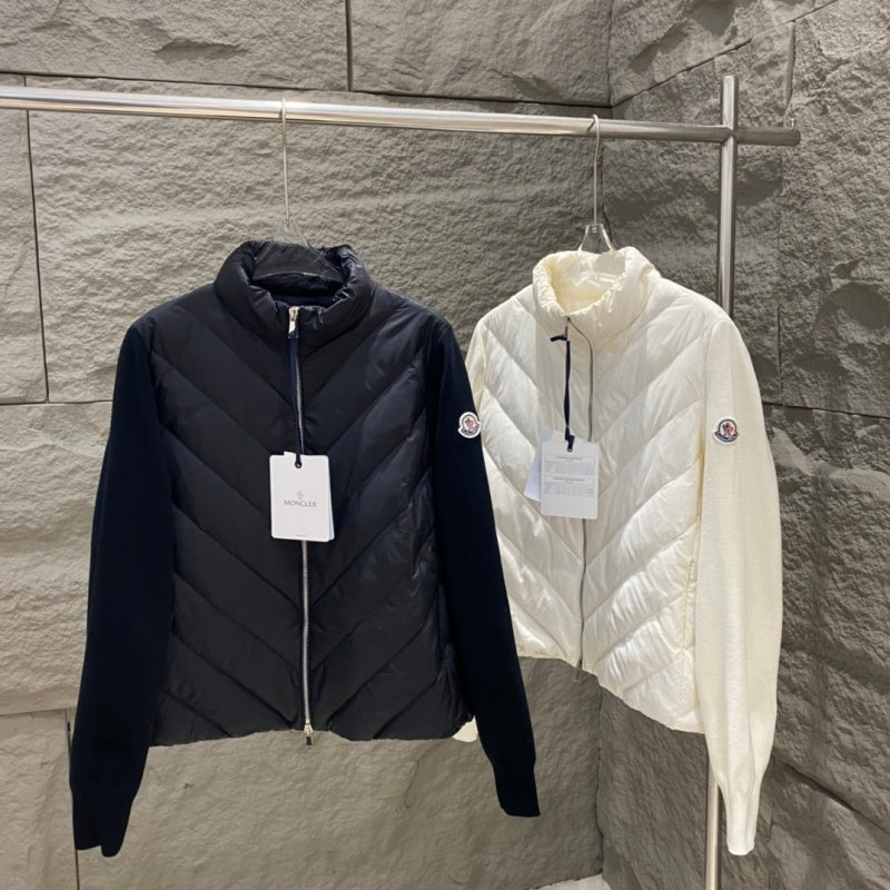042067 Women's knitted spliced down jacket clothing