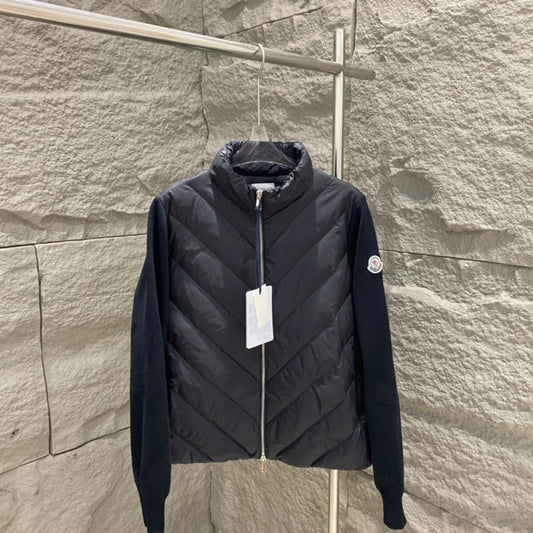042067 Women's knitted spliced down jacket clothing